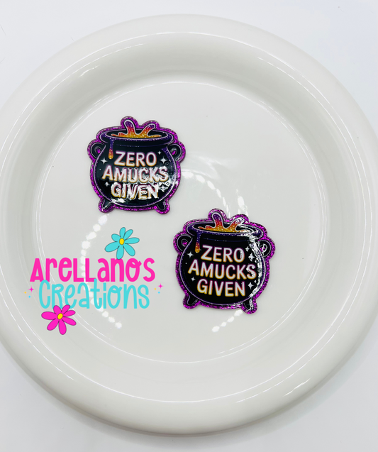 #36 zero amucks given - acrylic flatback