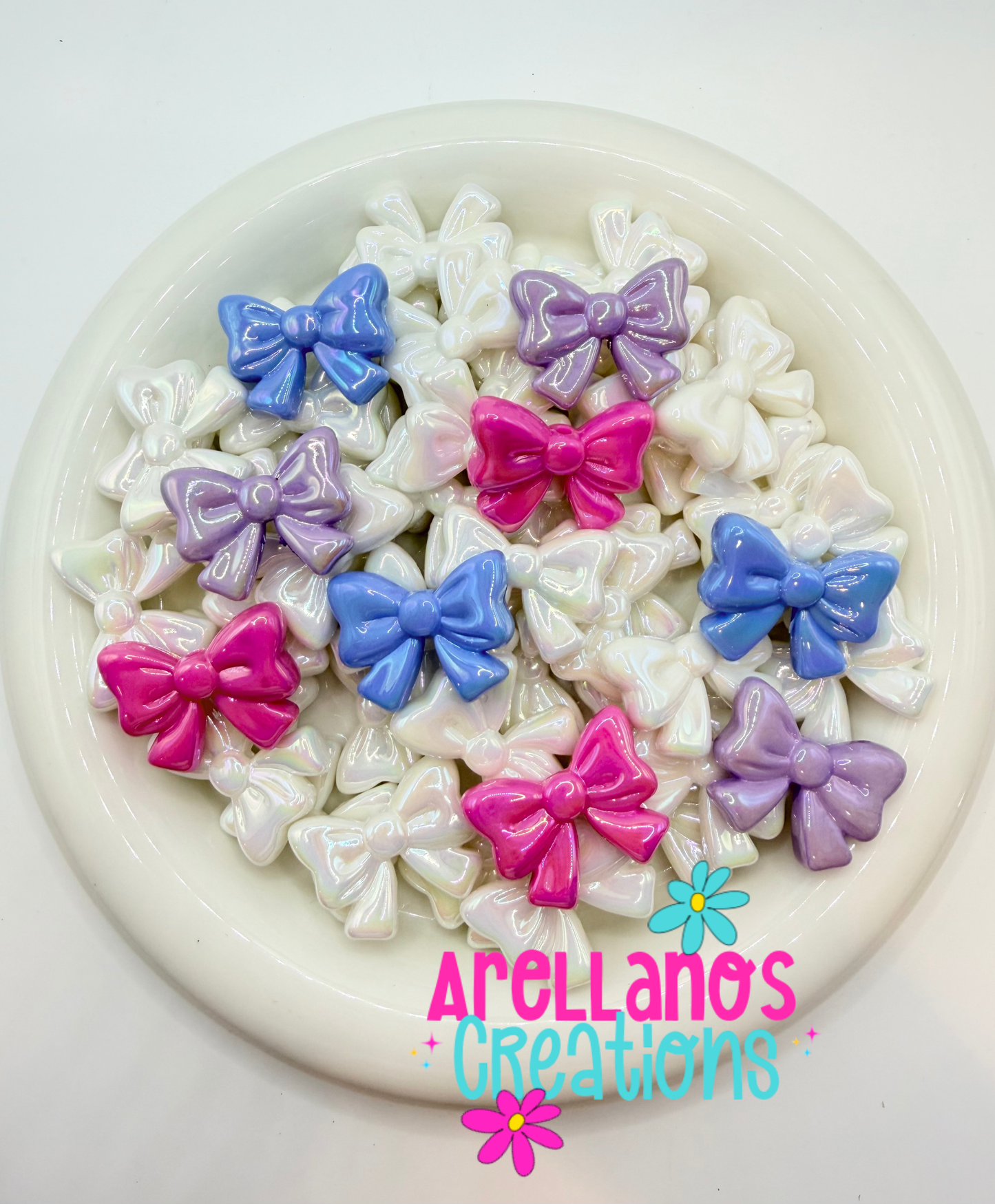 30mm Acrylic Bow Beads (1PC)