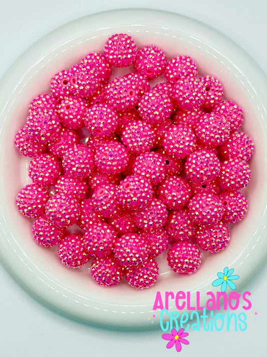 RB-184 Hot Pink AB Rhinestone Beads (20mm or 16mm)