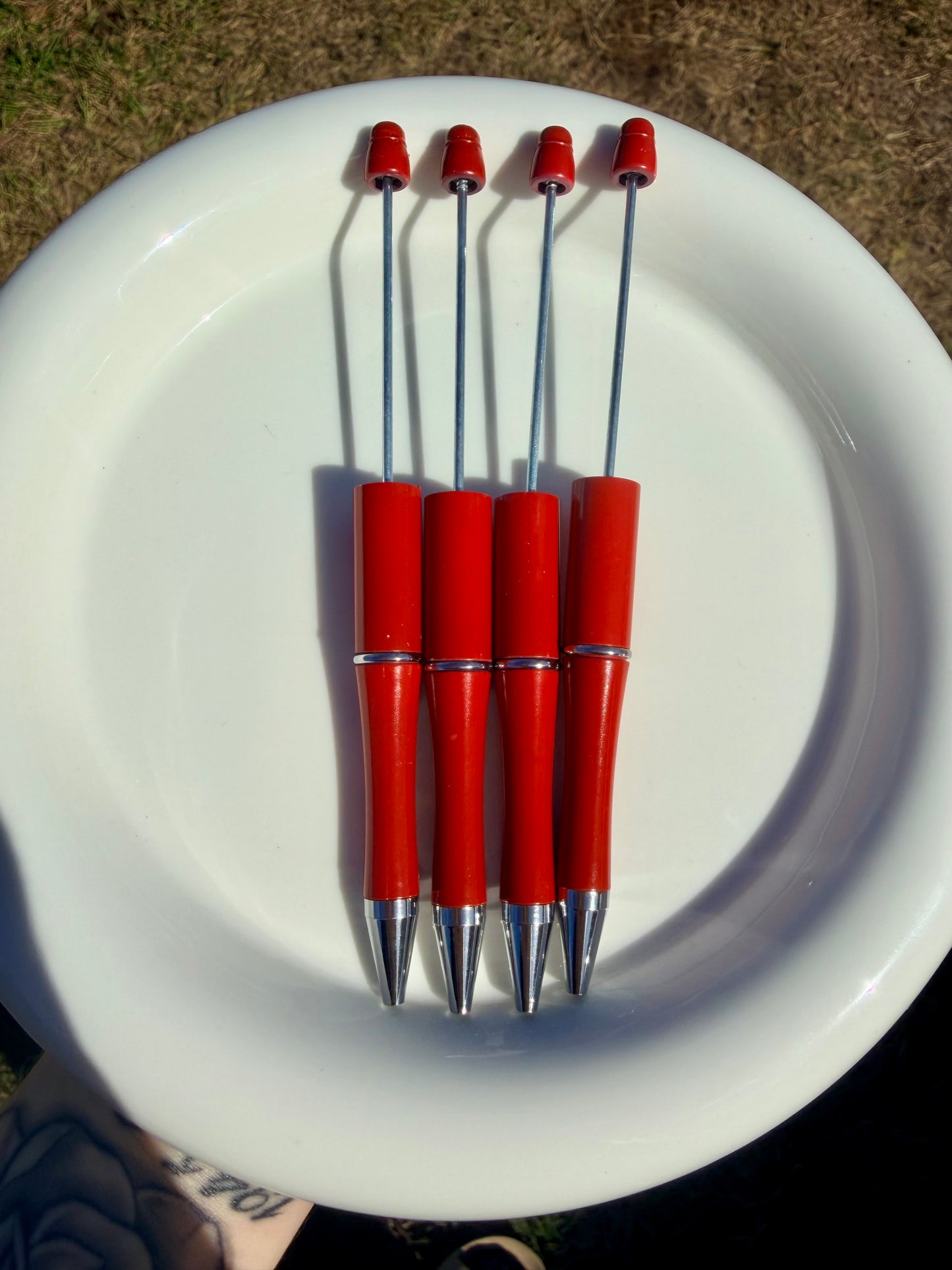 Tiger red beadable pen (1PC)