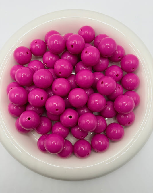 BS-131 Fandango pink 20mm solid bubblegum beads
