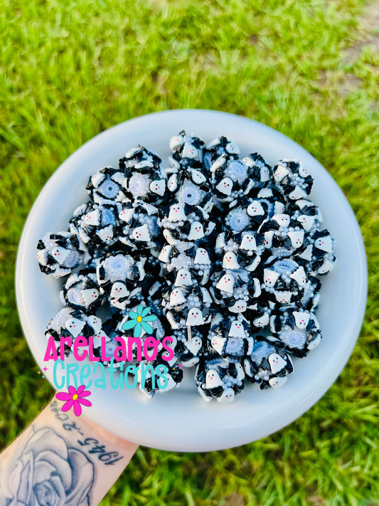 18mm bat ghosty - fancy spooky beads