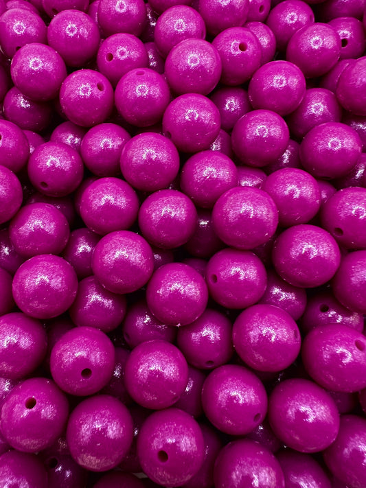 15mm magenta opal silicone beads