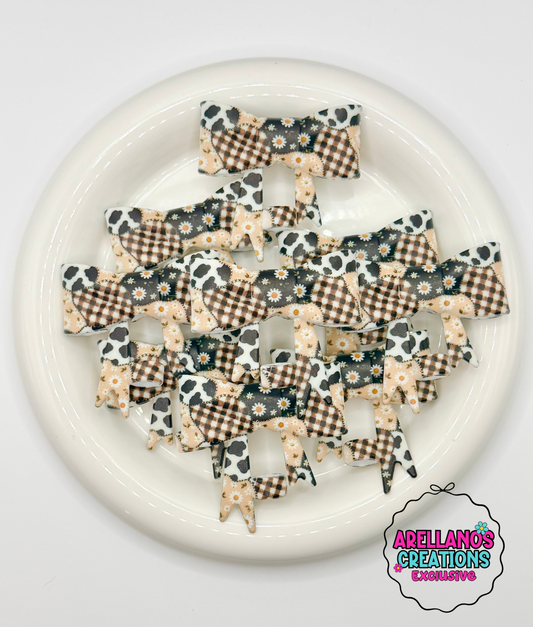 #354 Cowgirl Cottage Large Bow Straw Topper EXCLUSIVE (1ct)