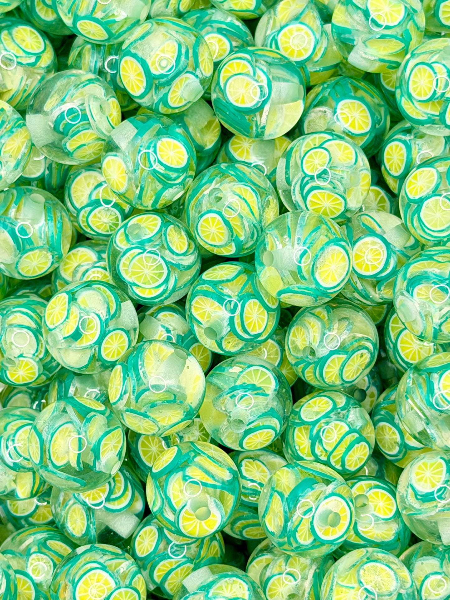 16mm Fruit Acrylic Beads (Pack of 10 Per Design)