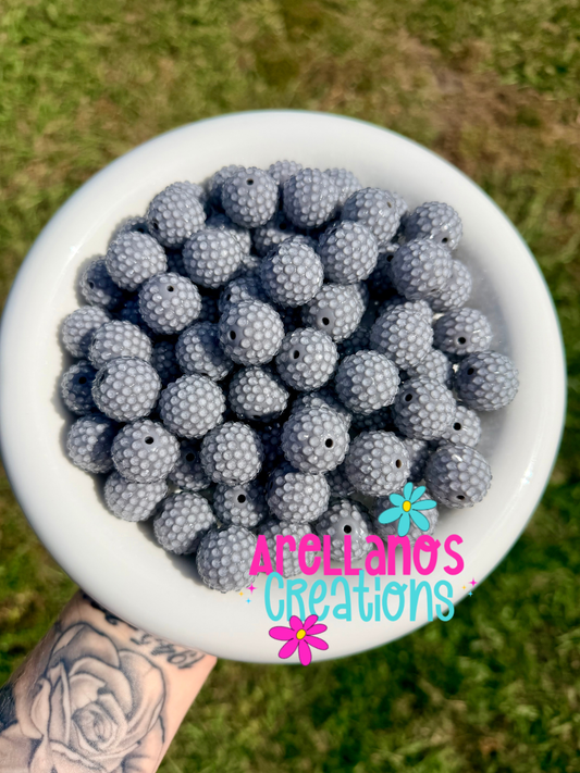 RB-120 grey solid 20mm rhinestone bead (1PC)