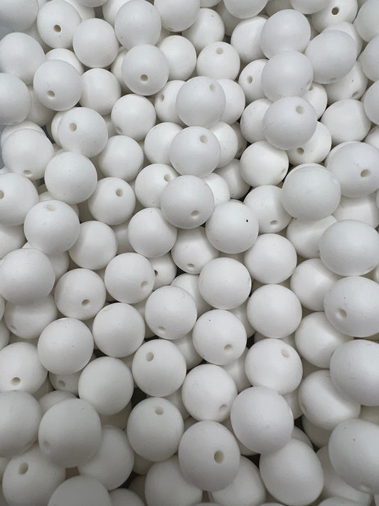 White 15mm Solid Silicone