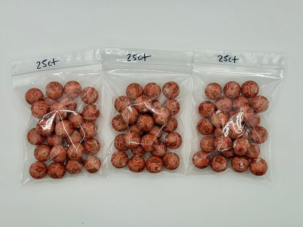 Spicy book club 25ct 15mm silicone beads