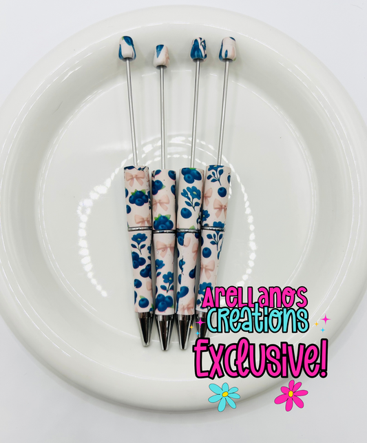 Blueberry floral bliss printed pen EXCLUSIVE