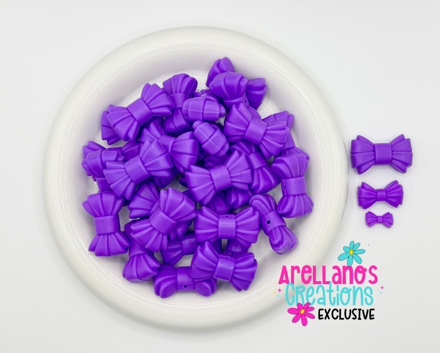 3D MEGA Violet Ribbed Bow Focal EXCLUSIVE