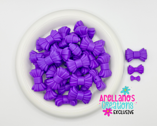 3D MEGA Violet Ribbed Bow Focal EXCLUSIVE