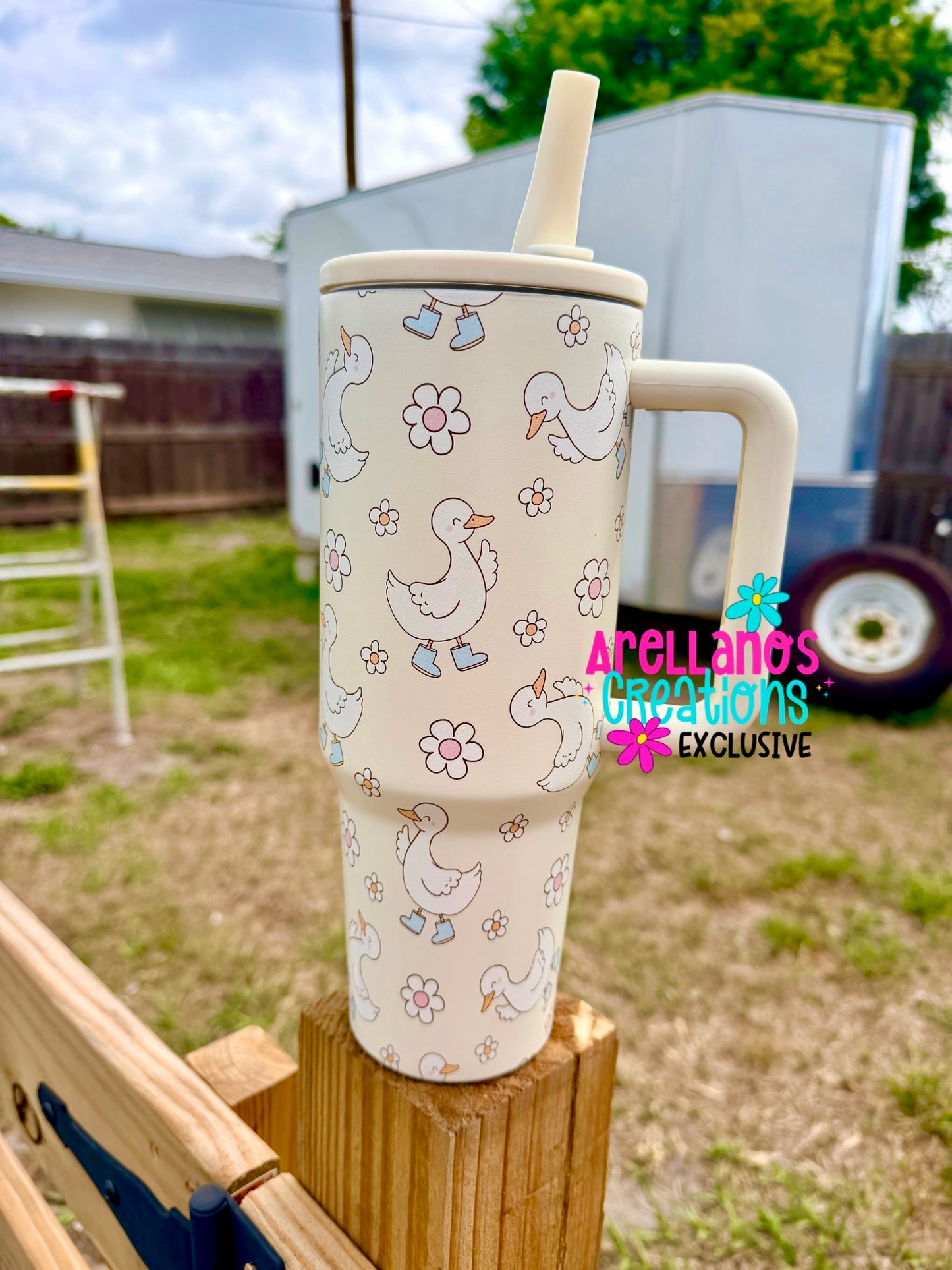 Floral Silly Goose 40oz Tumbler EXCLUSIVE
