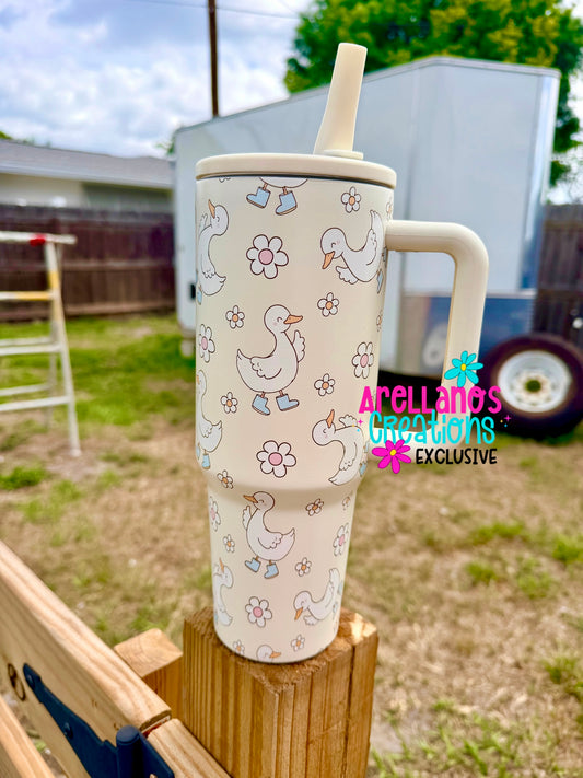 Floral Silly Goose 40oz Tumbler EXCLUSIVE