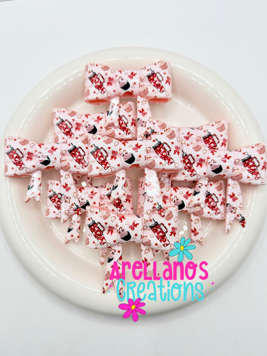 #189 Sweets & Tumblers Large Bow Focal (SHINY)