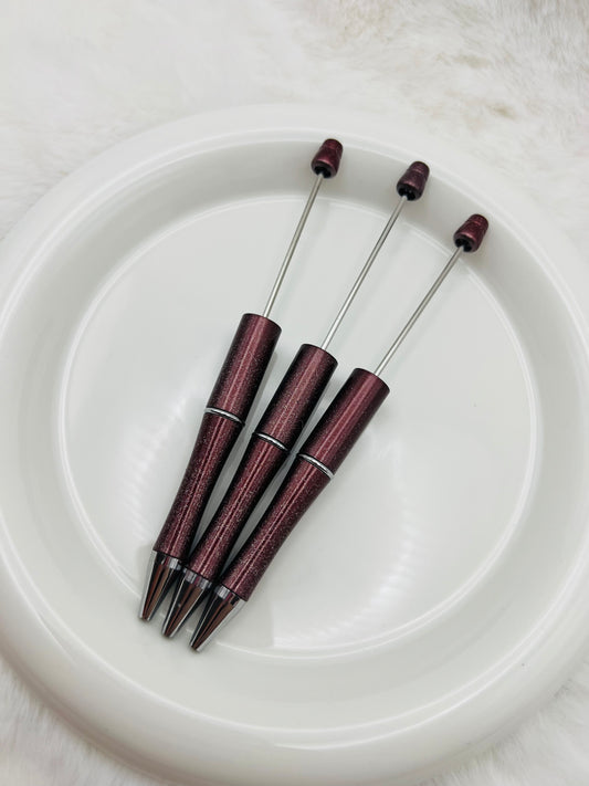 Velvet chocolate glitter beadable pen