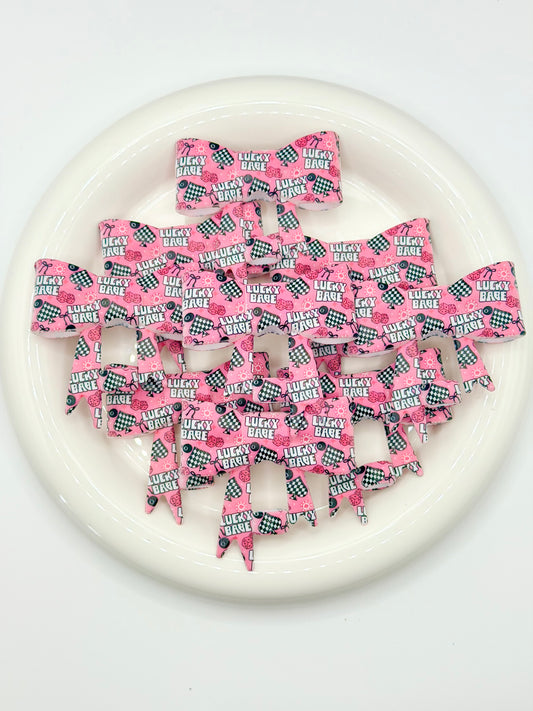 #349 Lucky Babe Large Bow Straw Topper (1ct)