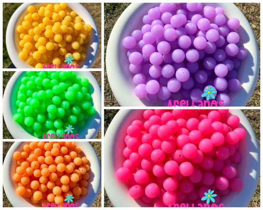 15mm Glow In The Dark Silicone Beads (1PC)