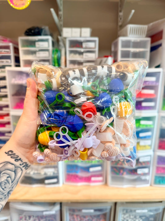 Straw topper grab bags - RANDOM 50-65pcs per bag FINAL SALE