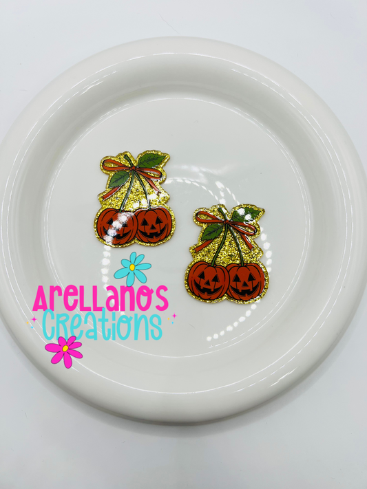 #12 pumpkin cherries - acrylic flatback