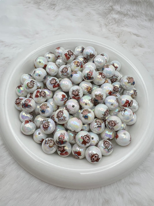 15mm labu AB acrylic bead mix (pack of 10)