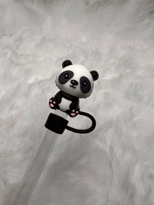 3D Panda straw topper (PVC)