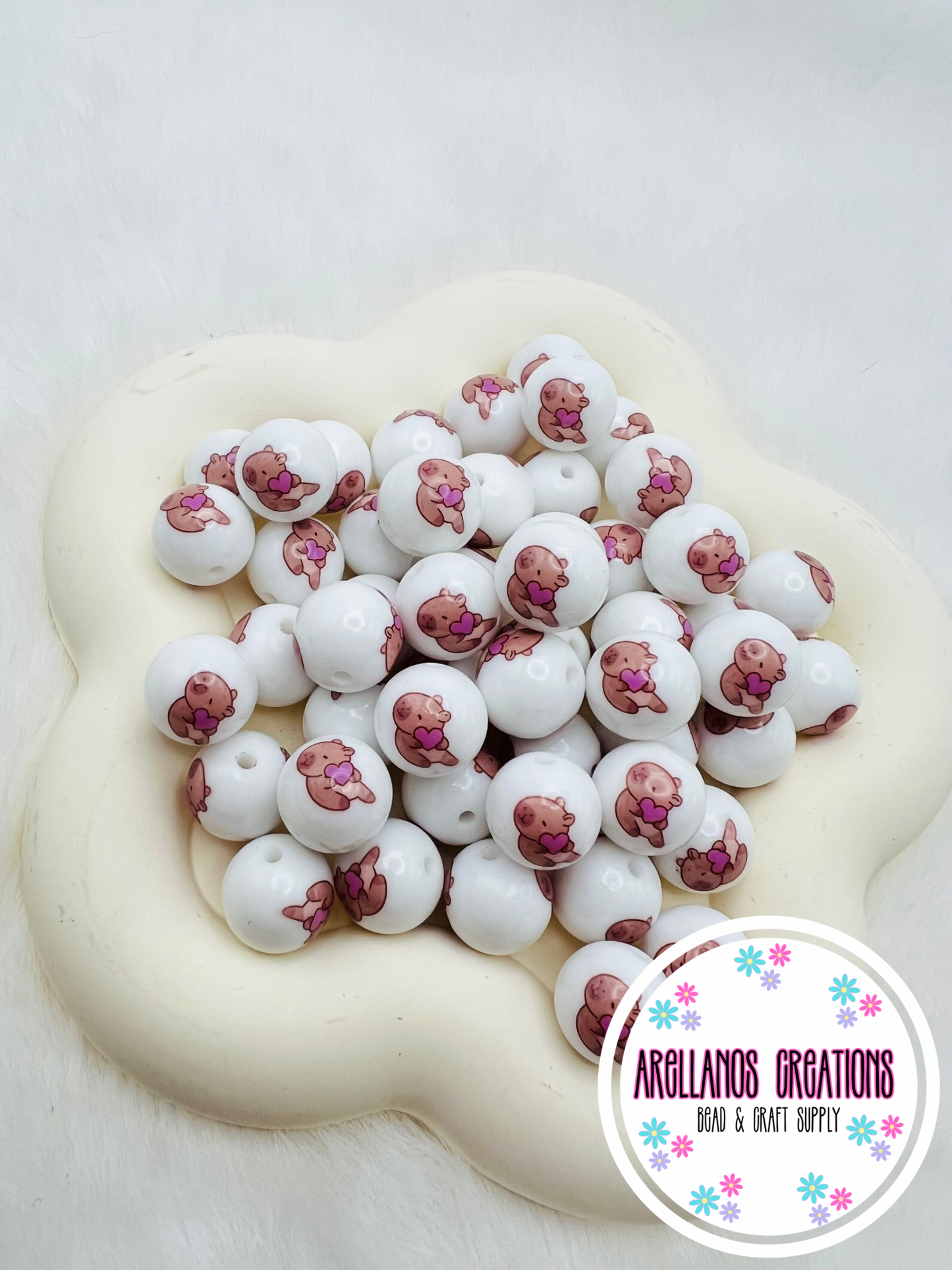15mm capybara love liquid silicone beads EXCLUSIVE