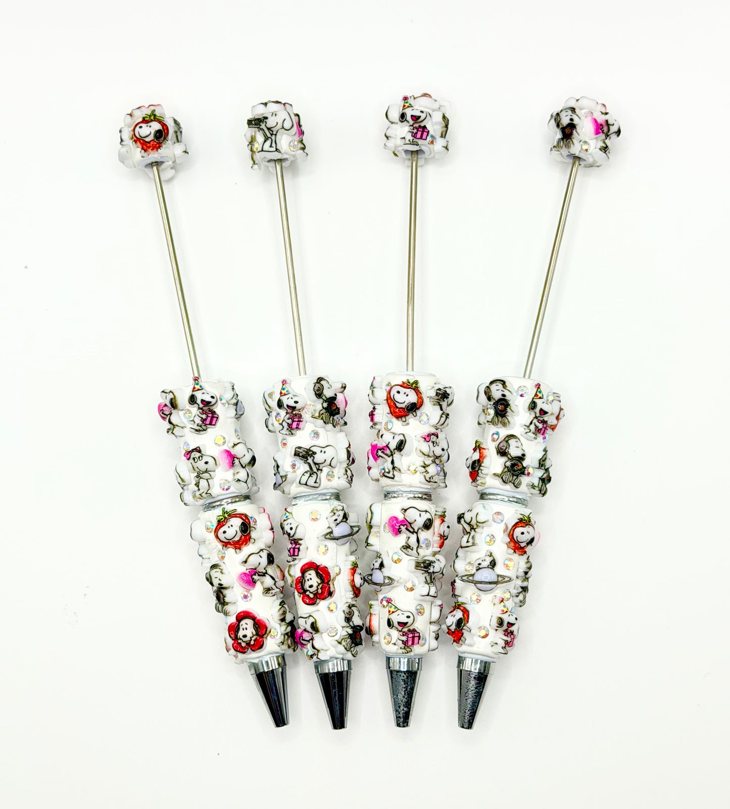 White Snoop Doggy fancy clay beadable pen (1ct)