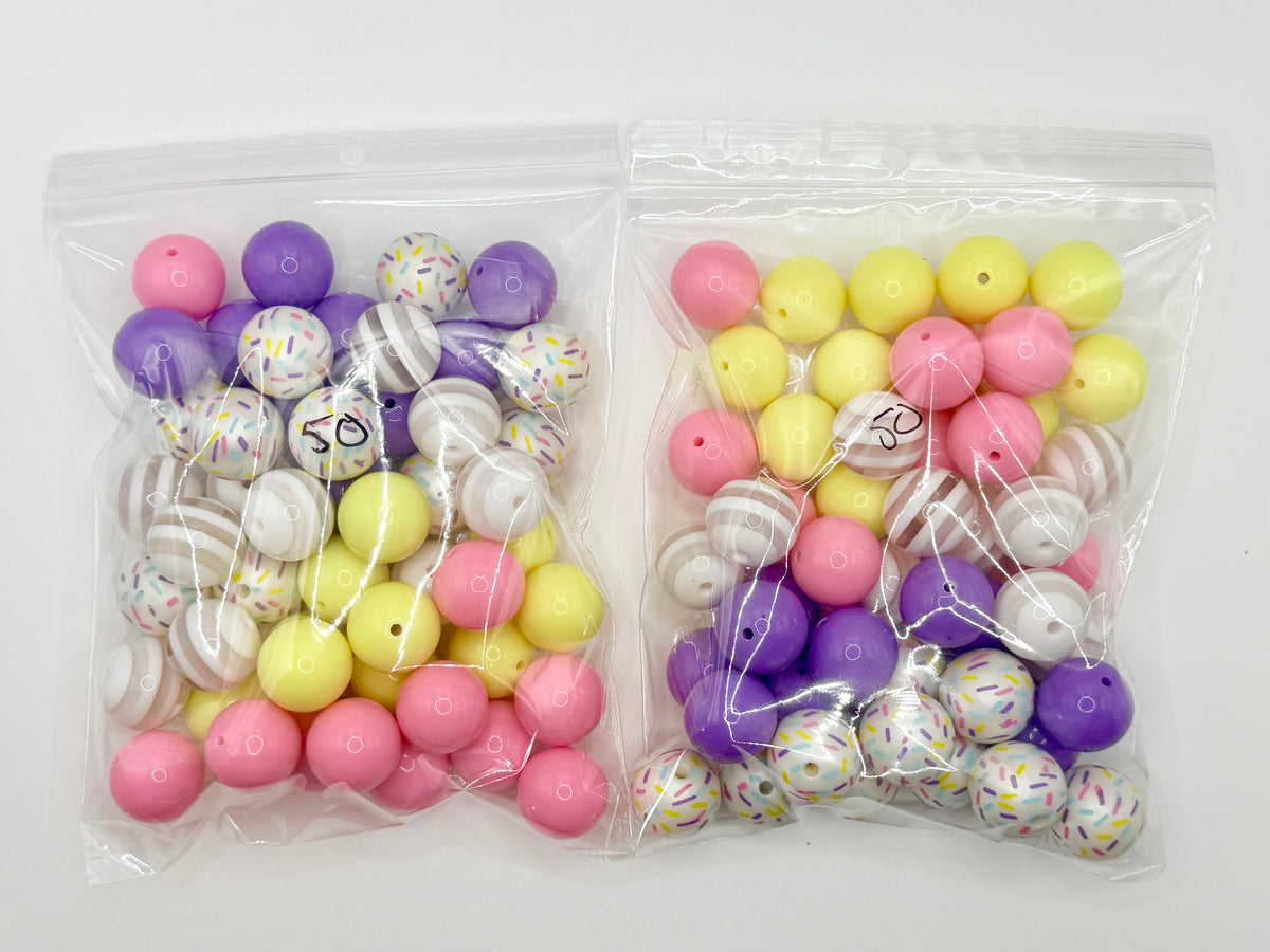 20mm Celebration mix acrylic beads 50ct