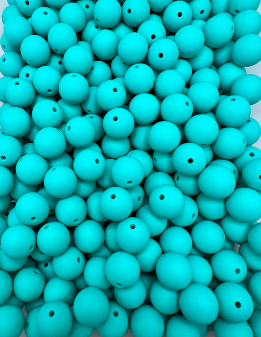 Turquoise 15mm Solid Silicone