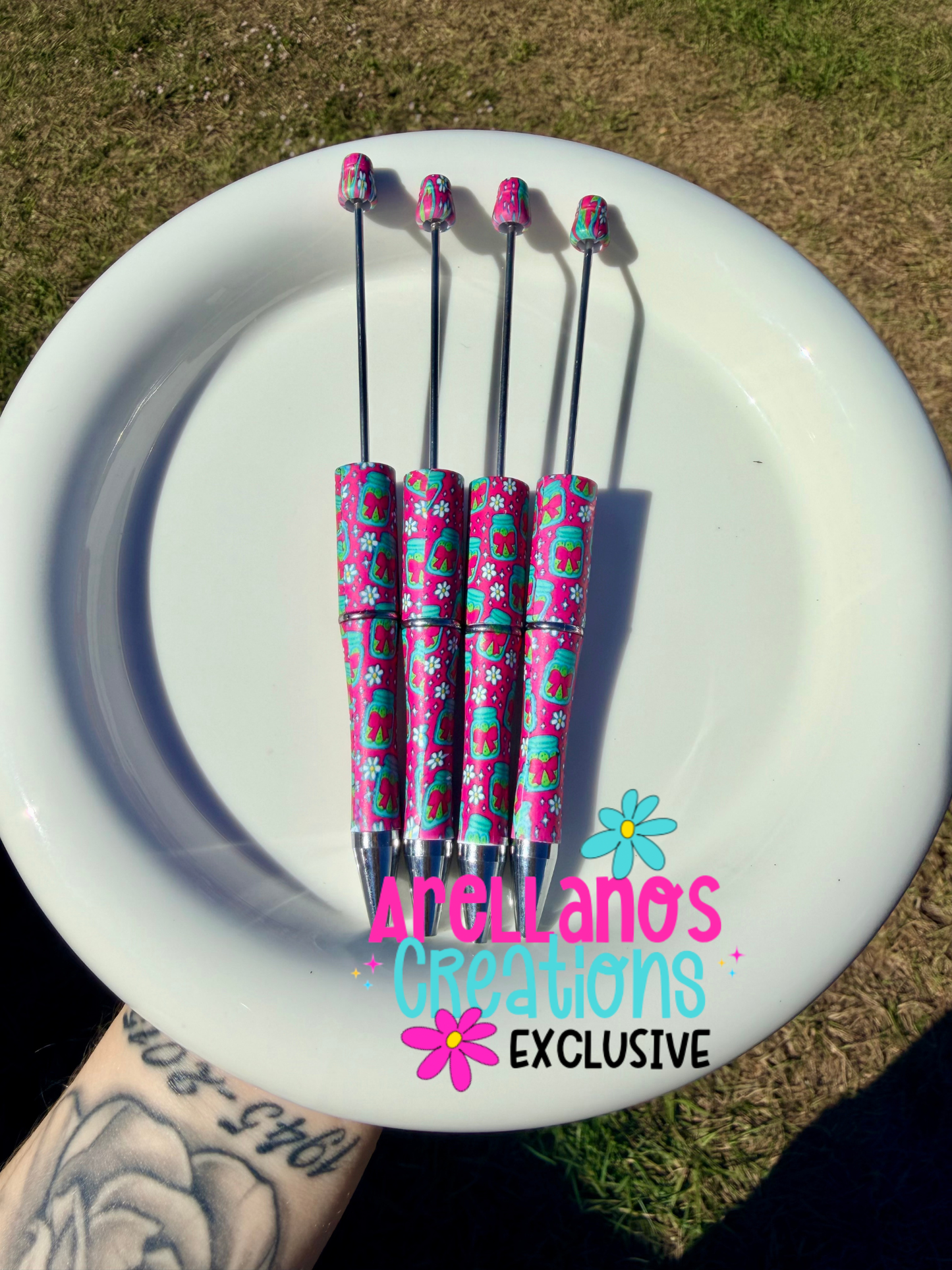 Hot pink pickle jar printed pen EXCLUSIVE (1PC)