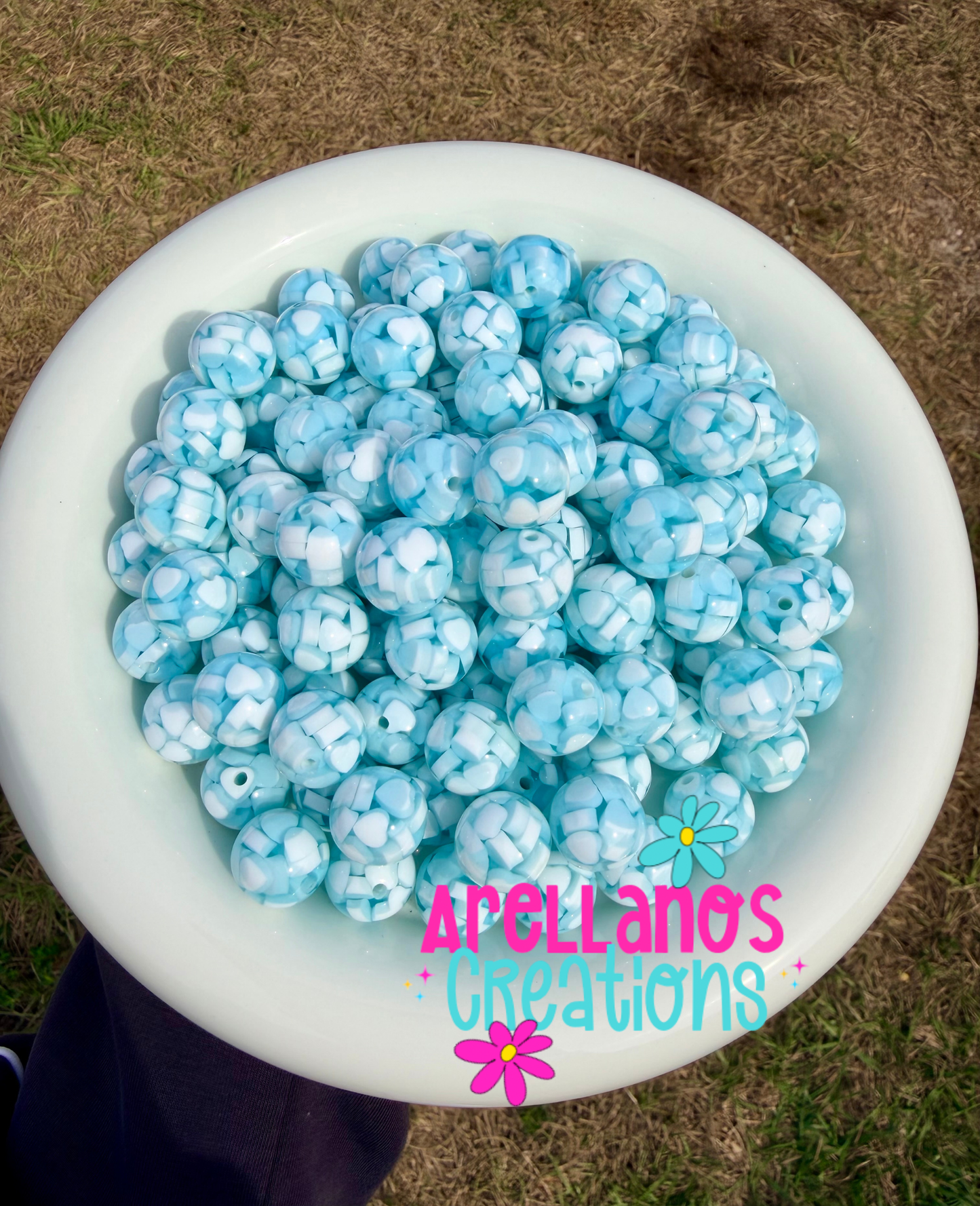 16mm jelly heart acrylic beads (6 different color options) 1PC