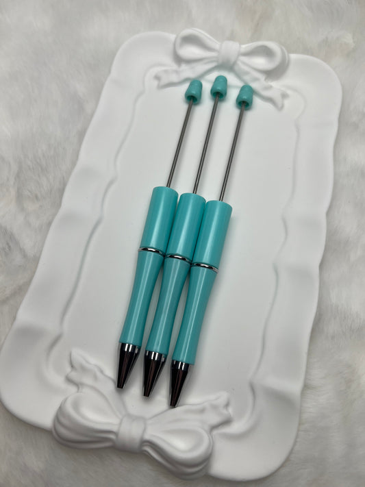 Tiffany blue beadable plastic pen