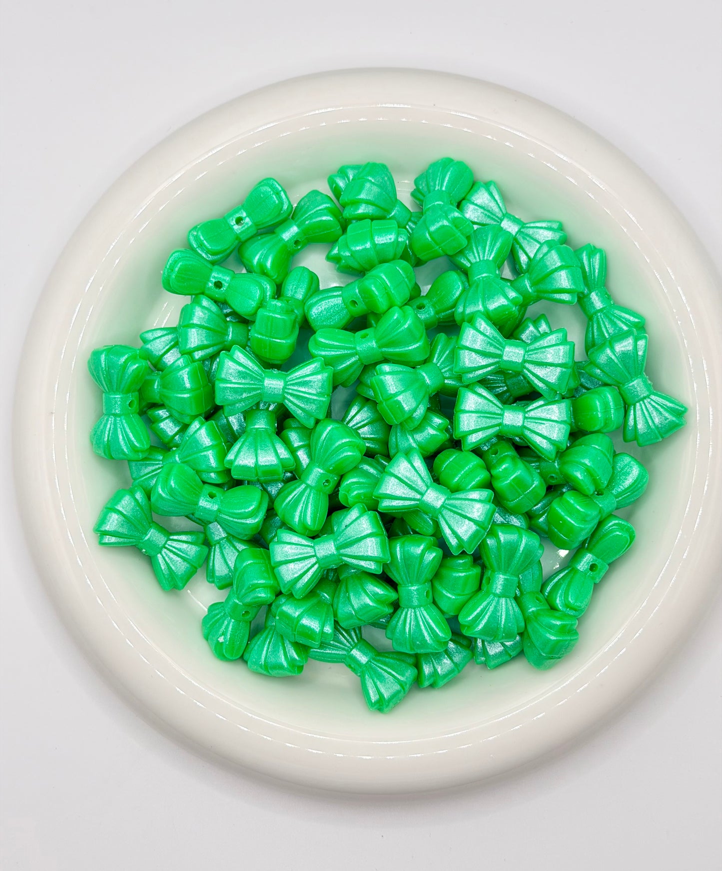 B-178 3D Lime Green OPAL Ribbed Bow Focal EXCLUSIVE