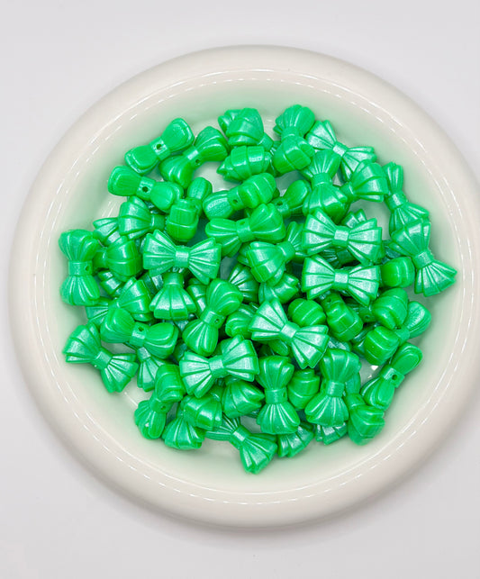 B-178 3D Lime Green OPAL Ribbed Bow Focal EXCLUSIVE