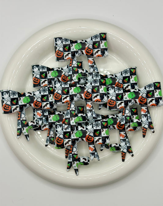 #368 Frankie's Monster Mash Large Bow Straw Topper (1ct)