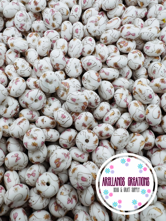 14mm Daisy & Maisie ghost besties silicone abacus spacers EXCLUSIVE