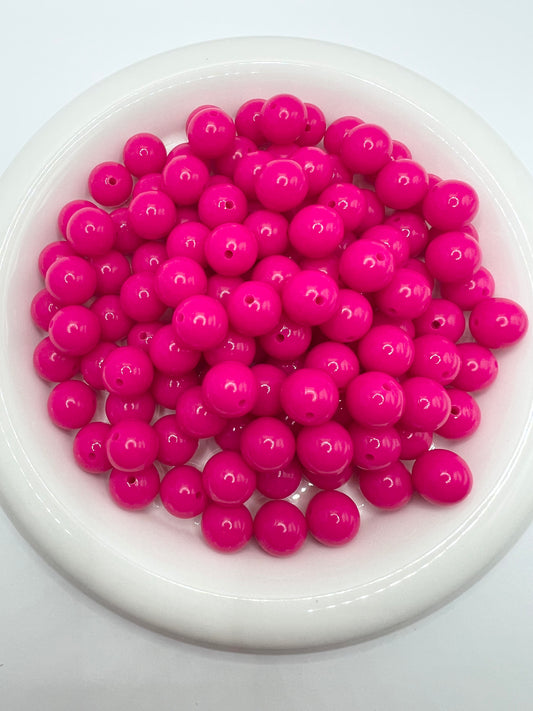 15mm hot pink liquid silicone beads