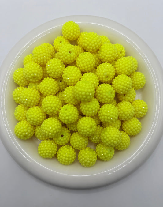 RB-156 20mm lemon solid rhinestone bead