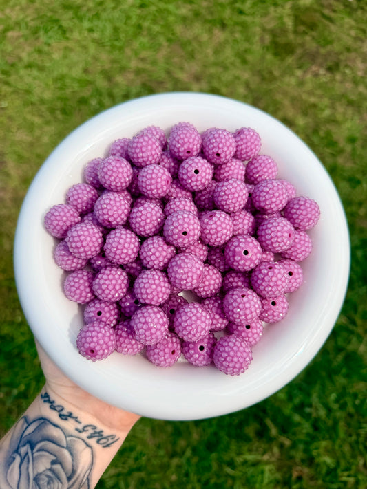 RB-151 Mauve 20mm rhinestone bead