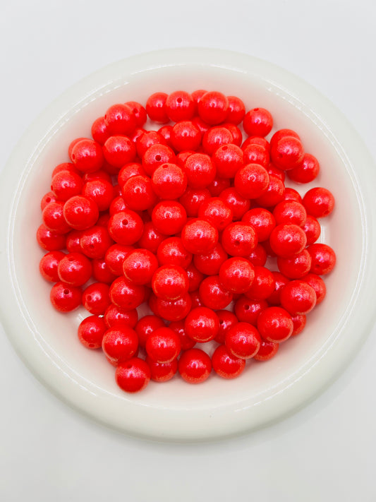 15mm red opal silicone beads