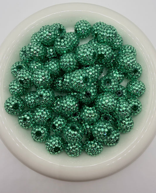 RB-119 Pickle green 20mm rhinestone bead