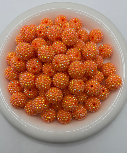 RB-157 20mm Orange AB rhinestone bead