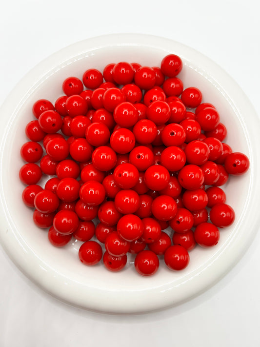 15mm fire red liquid silicone beads