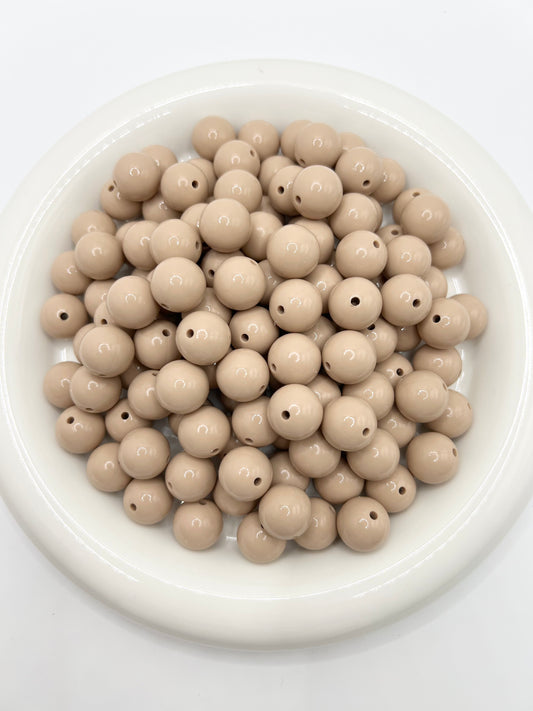 15mm beige liquid silicone beads