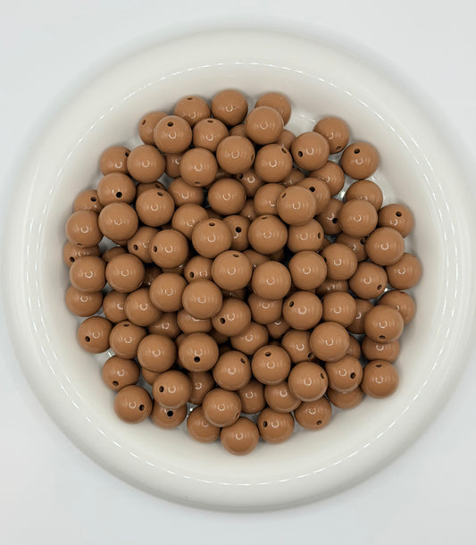 SL-107 15mm teddy brown liquid silicone beads