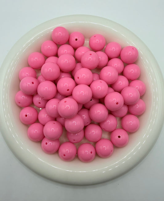 BS-110 Baby pink 20mm solid bubblegum beads