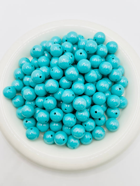 15mm turquoise opal silicone beads