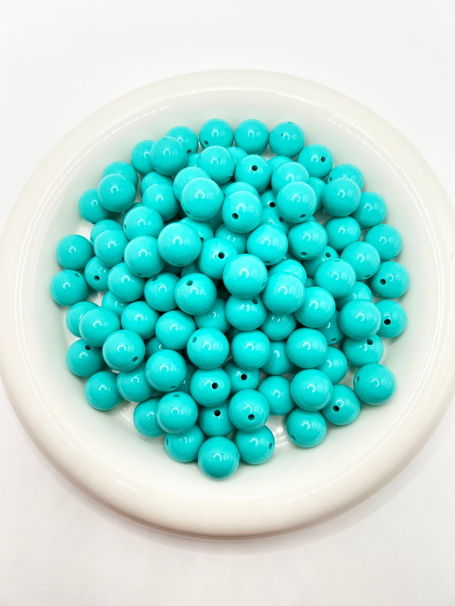 15mm turquoise liquid silicone beads