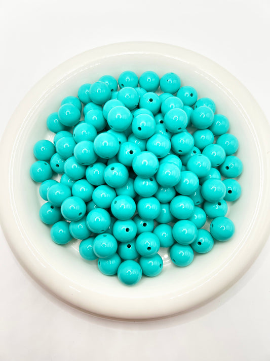 15mm turquoise liquid silicone beads