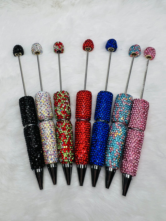 Fancy clay rhinestone beadable pens (5 colors) sold individually